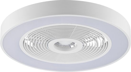 Brilliant Catania - Ventilateur de plafond - LED 40 W - CCT - 2700 K-6500 K - Intensité réglable - ICRGB - Veilleuse - Minuterie - Télécommande - Blanc