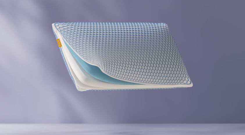 Oreiller Original Elite d'Emma 40x70 cm blanc - Mousse à mémoire de forme ergonomique avec technologie AirGrid