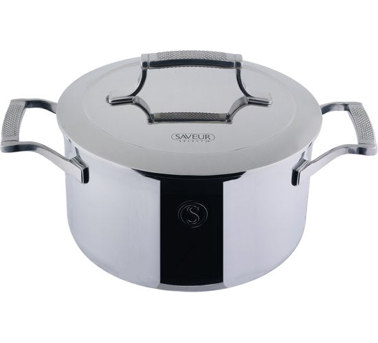 Cocotte avec couvercle - Saveur Selects - Ø22.9 cm - Acier inoxydable - Sans PFAS - Compatible induction et four