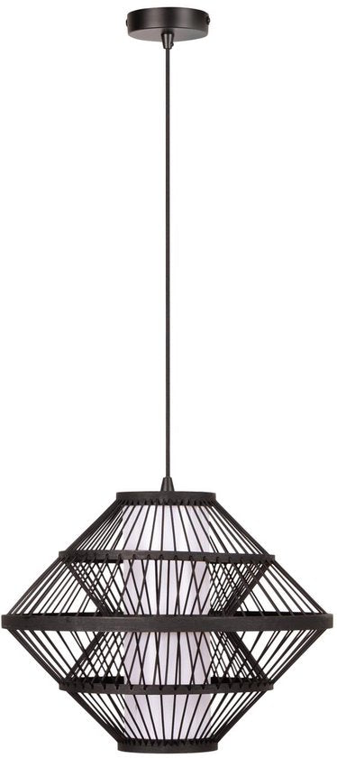 Lucide PASQUINO - Suspension - Ø 40 cm - 1xE27 - Noir - Essential - Japandi
