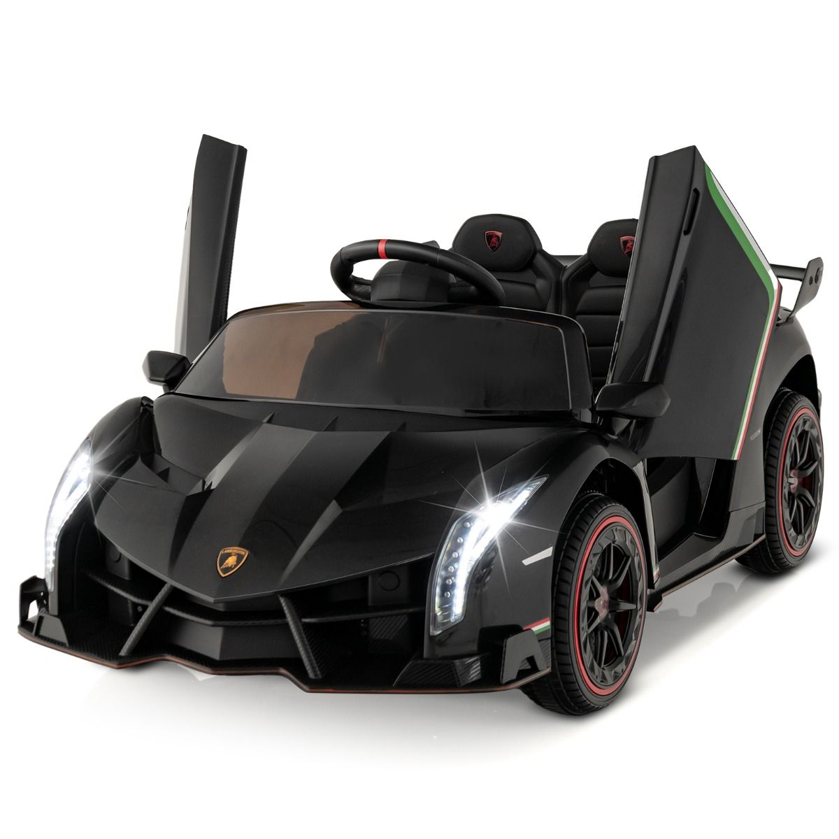 Voiture électrique pour enfants Coast Lamborghini - Batterie 12 V - Télécommande et 3 vitesses - blanche