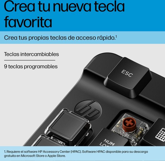 Clavier sans fil HP 435, espagnol, noir, QWERTY espagnol