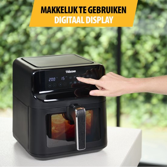 Tristar FR-9037 - Friteuse à air chaud XXL - 6,2 L - Avec hublot - 10 programmes de cuisson - Sans PFAS
