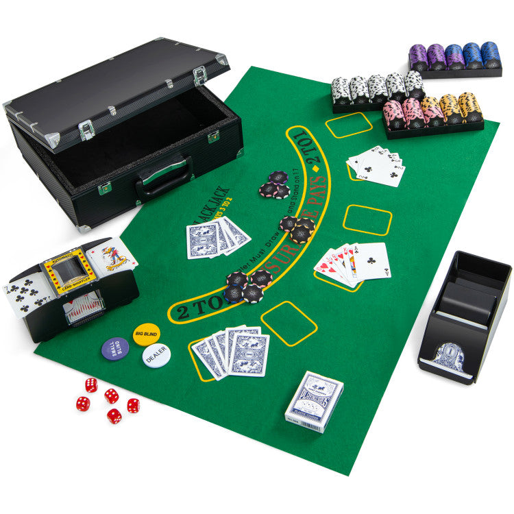 Jeu de poker Coast - 300 jetons - avec mallette portable noire