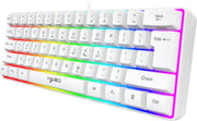 Clavier gaming - HxSJ - Clavier membrane - 61 touches - TKL - Qwerty - Blanc