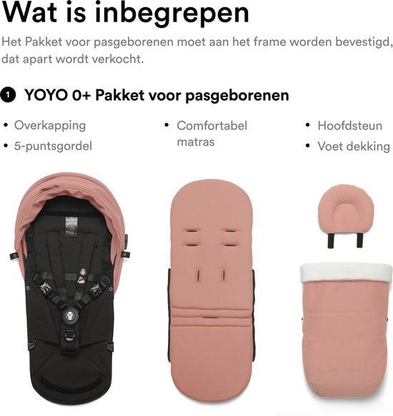 Stokke YOYO 0+ Newborn Pack, Ginger - Comprend un matelas, un pare-soleil extensible et un harnais à cinq points - Nécessite un châssis YOYO (vendu séparément)