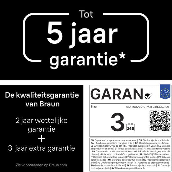 Tondeuse à barbe Braun Series 5 BT5520 + 4 accessoires - 40 longueurs - Lame de rasage tranchante - Noir
