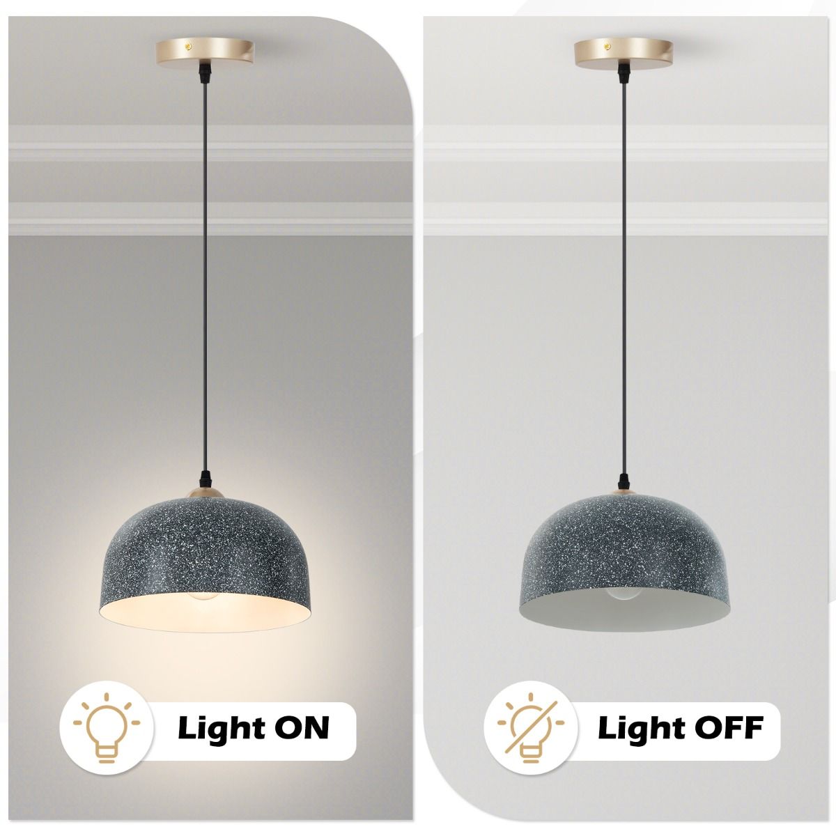 Suspension Coast - câble de suspension réglable - lustre moderne - gris - 25,5 x 118 cm