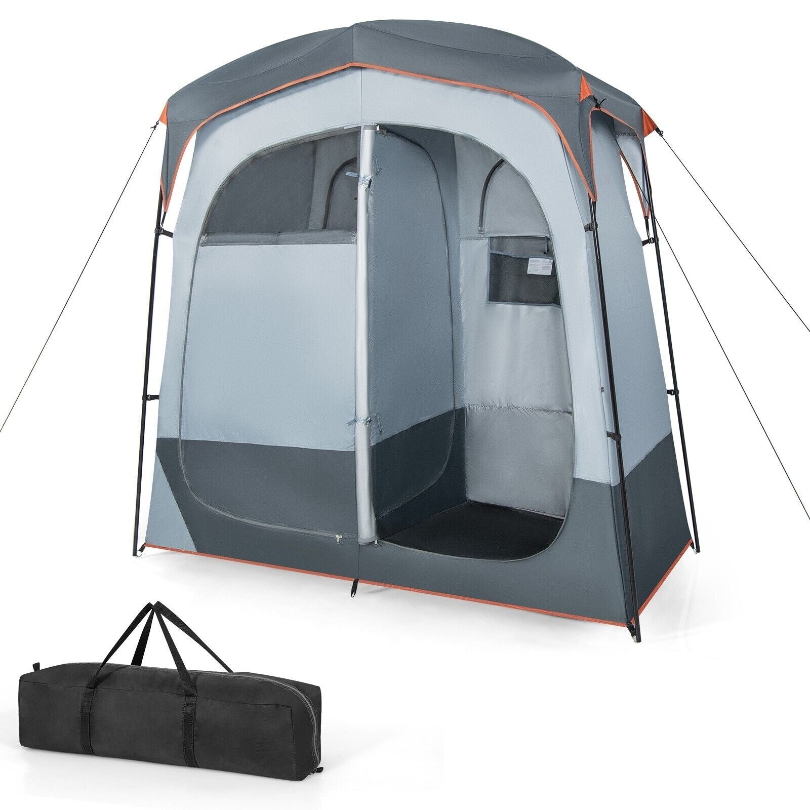 Tente de douche et de change Coast - 2 personnes - 210 x 106 x 210 cm - gris