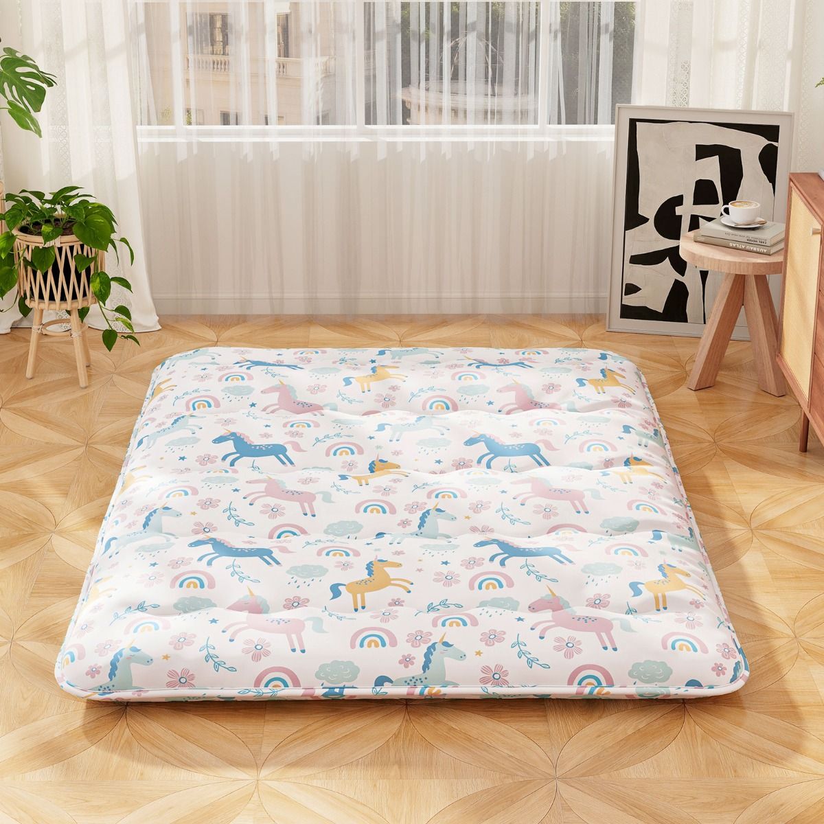 Matelas futon Coast - housse lavable - sac de transport inclus - coloré 140 x 200 cm