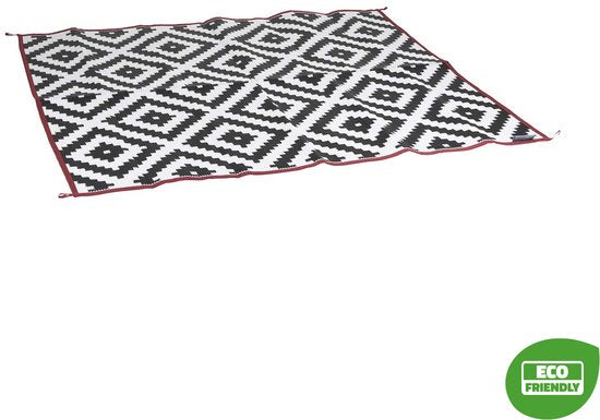 Bo-Camp - Urban Outdoor - Tapis de détente - Lewisham - XL - Noir/Blanc