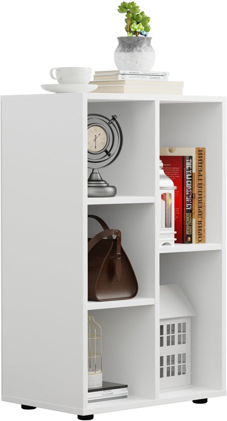 DMV - Armoire à compartiments - Armoire à compartiments Séparation de pièces - Armoire à compartiments Blanche - Armoire murale - Bibliothèque - Bibliothèque Blanche - Bibliothèque - blanche - 5 compartiments