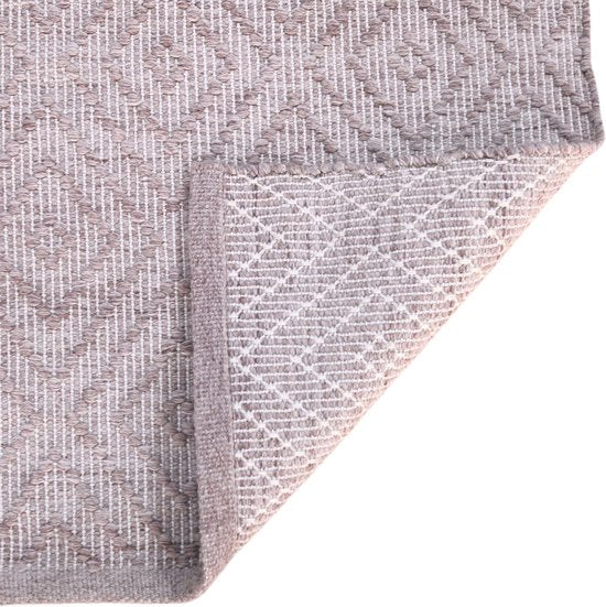 Tapis d'extérieur AXI Bali – Rectangulaire – 140 x 200 cm – Rose – Motif géométrique – Tapis d'extérieur – Résistant aux intempéries et aux UV – Tissage à plat – Tapis de jardin – Pour l'intérieur et l'extérieur
