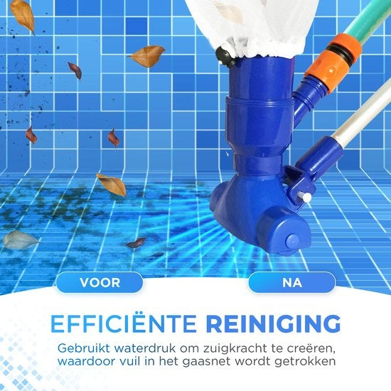 AyeTools Aspirateur de piscine - avec filet de récupération - Bleu