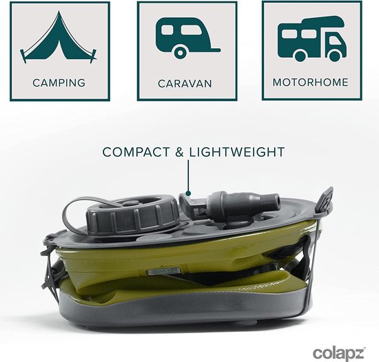 Colapz 2-en-1 : réservoir d'eau pliable avec robinet - bidon d'eau de camping portable