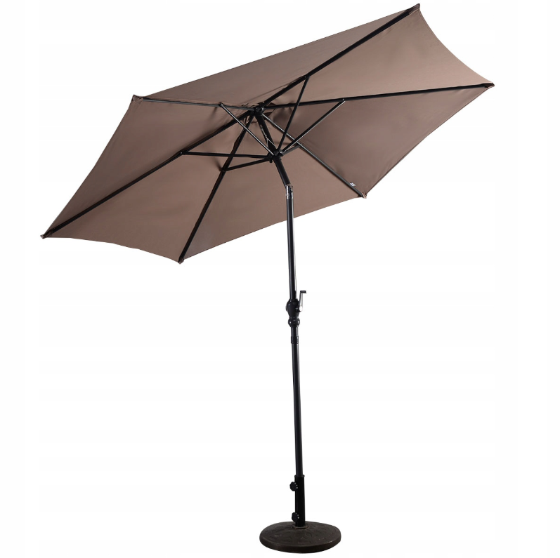 Coast Large Garden Parasol Brown 270 x 235 cm - Protection robuste et élégante contre le soleil