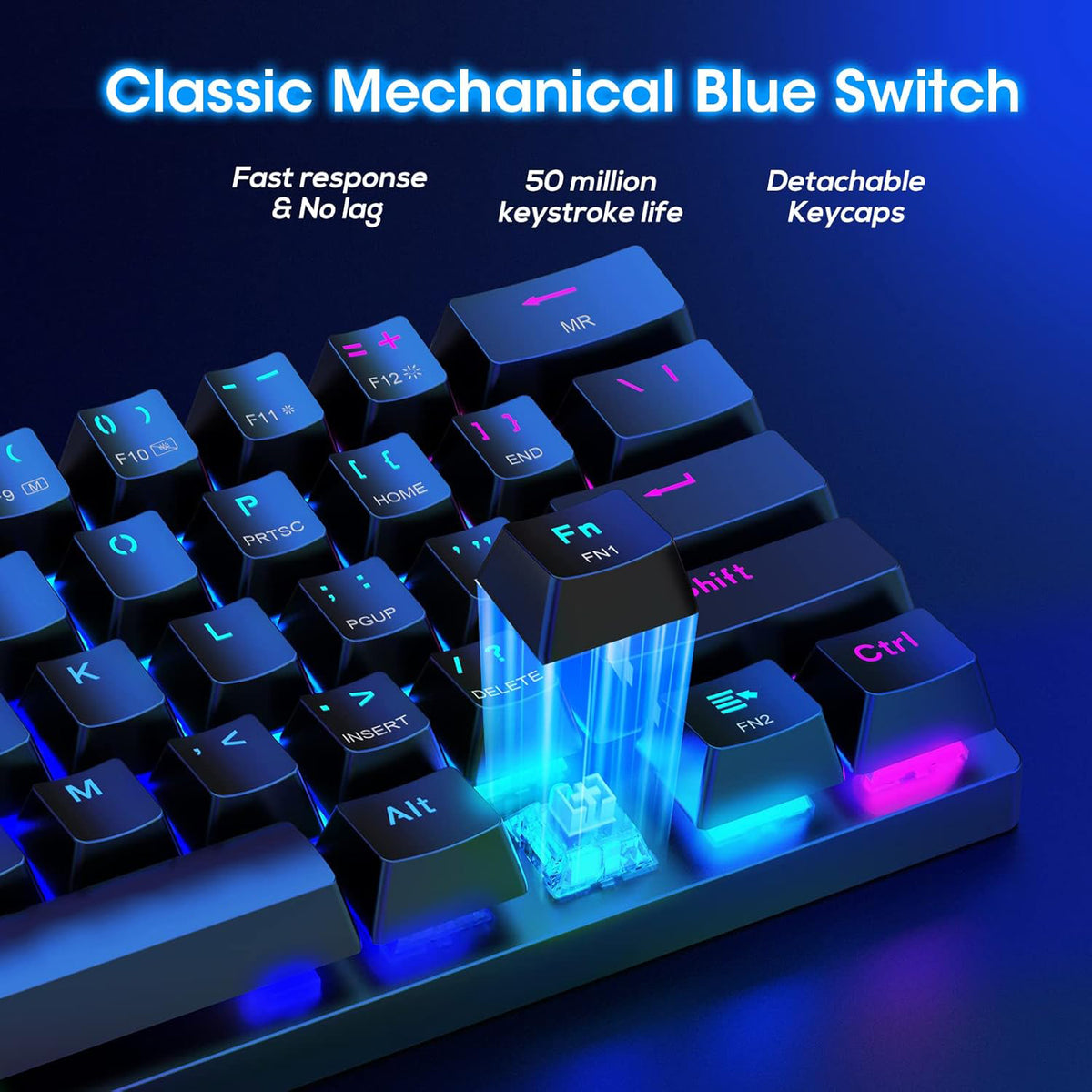 Clavier mécanique ET avec souris - 60 % - QWERTY US