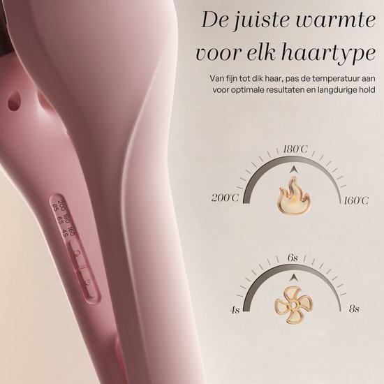 Fer à friser Sansbeauté® Wave 32 mm - Fer à gaufrer - Fer à boucler en céramique pour des ondulations de plage - Ondulations de sirène - Fer à boucler pour ondulations de sirène - Cheveux ondulés - Fers à boucler - The Waver - Appareil de coiffure - Crimp