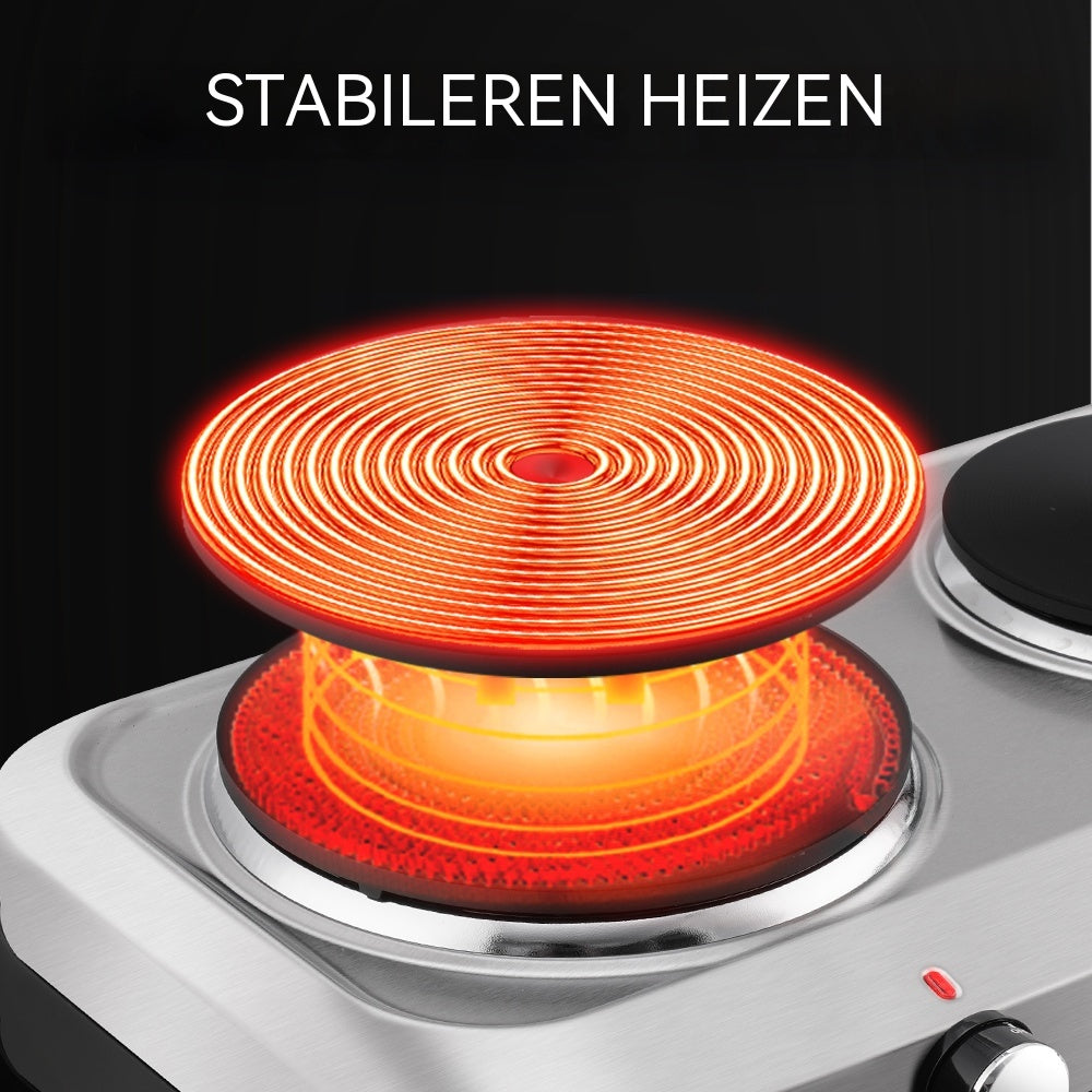 Plaque de cuisson électrique double DSP KD4057 - 2 500 W