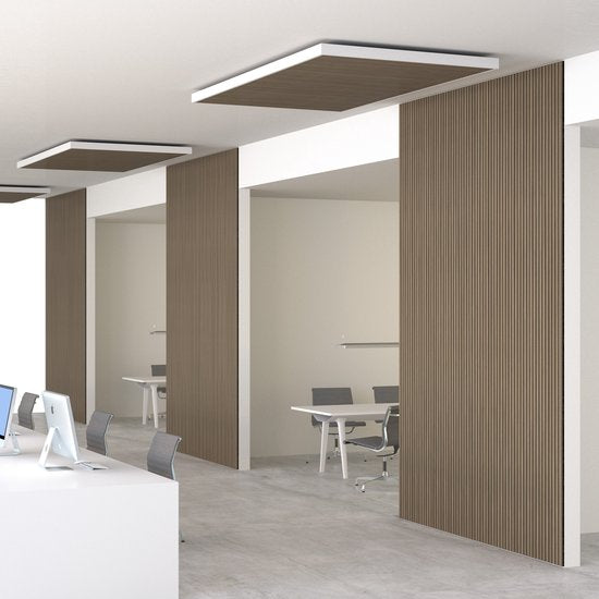 tectake® Jeu de 2 panneaux acoustiques Sonic Wall - Panneau acoustique - Atténuation du son - Dimensions par panneau (LxLxH) : env. 120x60x2,1cm - Diverses couleurs - Chêne foncé