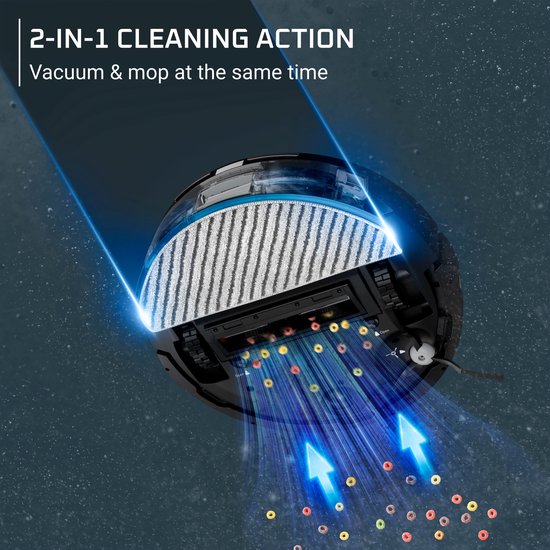 Rowenta X-Plorer Série 85+ RR87D5 - Robot aspirateur - Avec fonction de lavage - Accessoires supplémentaires inclus - Adapté à tous les types de sols - Station de vidage automatique