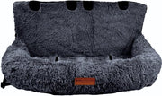 By Cee Cee Car Seat Dog Deluxe - Panier de voiture pour chien avec sangle de sécurité - Panier de voiture pour chien - Siège pour chien - Siège de voiture - Gris foncé - Taille L