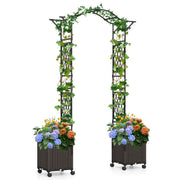 Arche de jardin Coast avec jardinières - Structure d'escalade 2-en-1 avec système d'arrosage automatique - noir