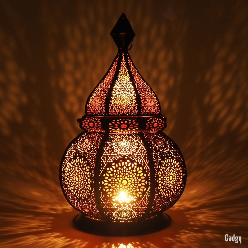 Gadgy Lanterne orientale - Lanterne arabe - Porte-lampes à thé - Porte-lampes à thé - 36 cm - métal