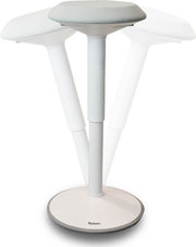 Tabouret oscillant Bckz blanc | Hauteur 40-60 cm | Tabouret d'équilibre | Tabouret assis-debout | Chaise de bureau ergonomique | Tabouret en forme de selle