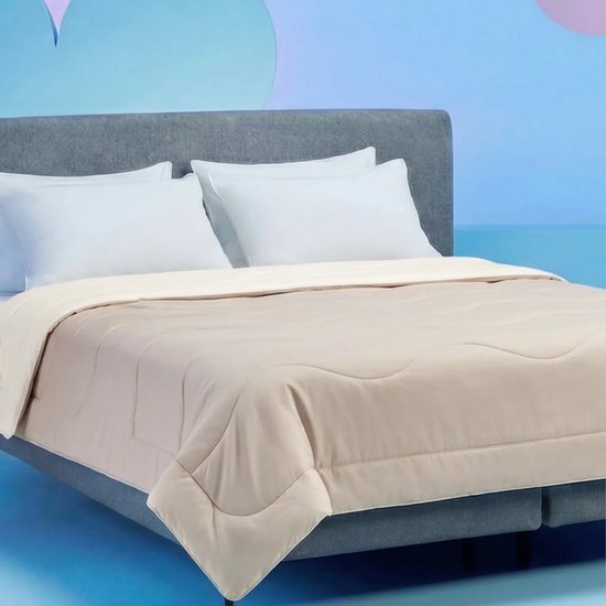 Cloudpillo Couette rafraîchissante - Couette rafraîchissante 240 x 220 cm - Natural Sand - Effet rafraîchissant des deux côtés - Couette d'été sans housse - Pour dormir au frais en toutes circonstances