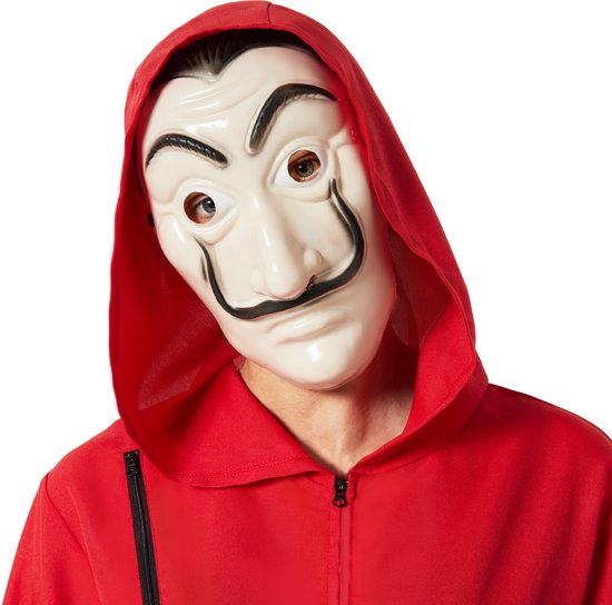 Dressforfun La Casa de Papel - Money Heist - unisex costume masqué de braqueurs de banque - M - Costume carnaval - Halloween - Dress up - Party wear - Carnaval wear - Party - Party wear