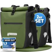 Sac à vélo radgeist pour porte-bagages, imperméable – avec bandes réfléchissantes – sac latéral 2-en-1