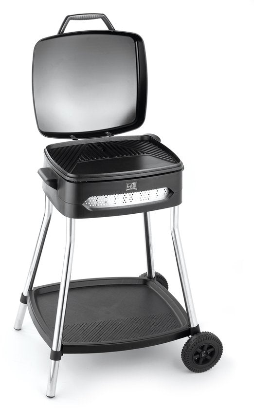 FRITEL barbecue BBQ 3278 - Barbecue électrique / Grill de table - Grande surface de cuisson : 40 x 36 cm - 2 000 W - Plaque amovible + piétement