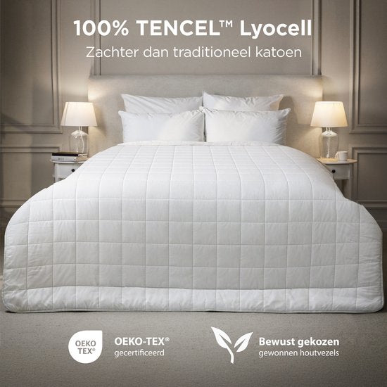 Couverture lestée CozySense® 9kg - 100% Tencel - Couverture lestée - Couverture lourde avec régulation de la température et confort respirant - Répartition de la pression GLASS-Flow® - 1 personne - Blanc