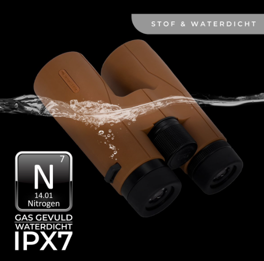 Jumelles Nordwald 10x42 - Cognac - Avec adaptateur pour smartphone