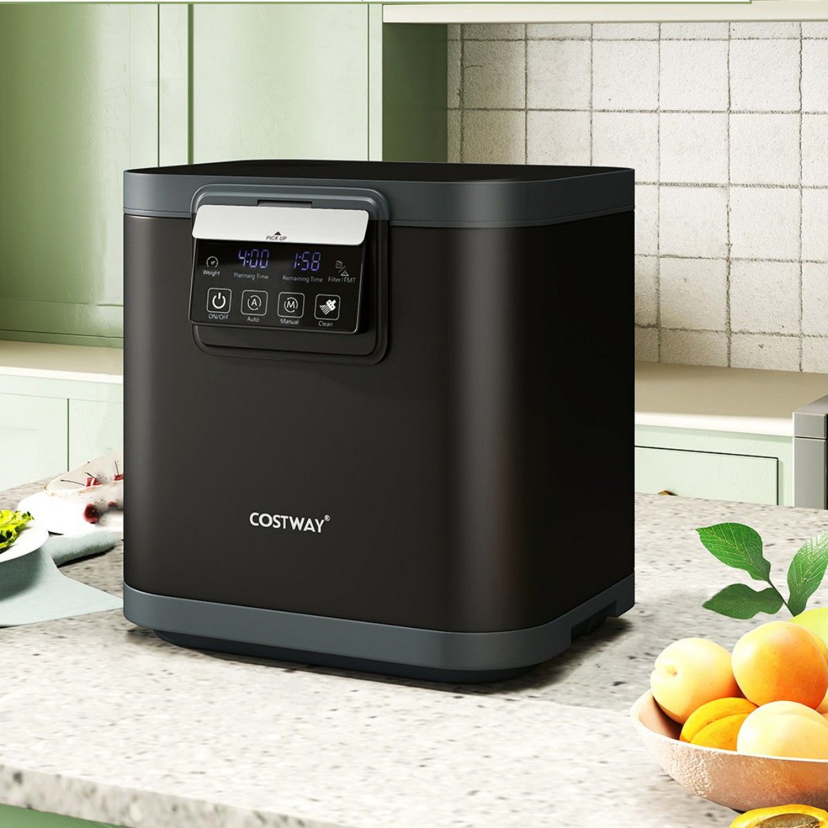 Composteur électrique Coast - Capacité de 4 litres - Autonettoyant - Noir