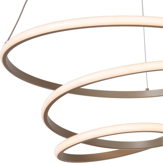 Lucide ESPIRAL - Suspension - LED à intensité variable - CCT - 1x40 W 2700 K/4000 K - Taupe - Essential