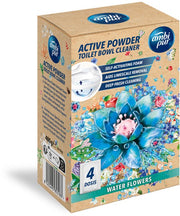 Ambi Pur - Active Clean Poudre pour WC Water Flowers - 4 x 4 x 100 g - Lot économique