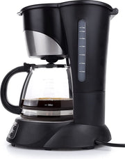 Cafetière Tristar CM-1235 - Cafetière à filtre 750 ml - Adaptée au camping - Fonctions numériques et minuterie - Pichet en verre, filtre à café amovible - 7 tasses - Noir