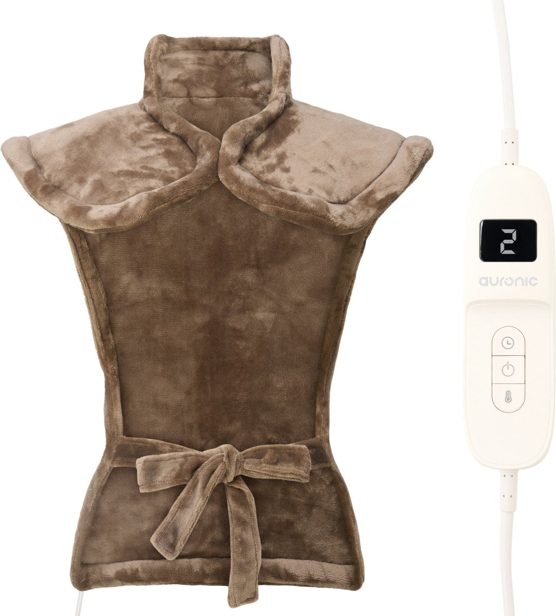 Gilet chauffant électrique Auronic - Taupe - 60 x 85 cm - Alourdi, 9 niveaux de chaleur, mains libres