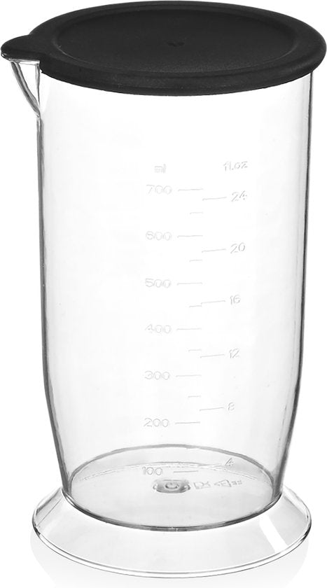 Mixeur plongeant Tristar 1000 W - MX-4829 - 1 vitesse avec fonction turbo - avec verre doseur - en acier inoxydable
