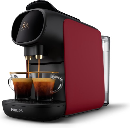 Machine à café Philips L'OR Barista Sublime LM9012/50 - Compatible avec les capsules - Machine à café à capsules avec 9 capsules Espresso et Barista - Noir et rouge