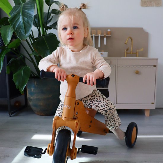 Sunny Walker 2-en-1 1000 - Vélo d'équilibre en bois - À partir de 2 ans - Walker Trike - Selle réglable - FSC Mix