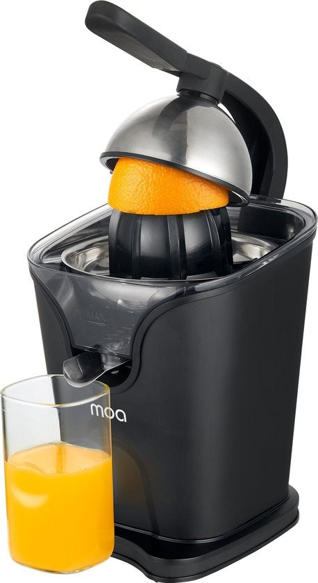 MOA Presse-agrumes - Presse-agrumes - Presse-orange électrique - Presse-citron - 2 cônes de pressage - Noir - CJ408B