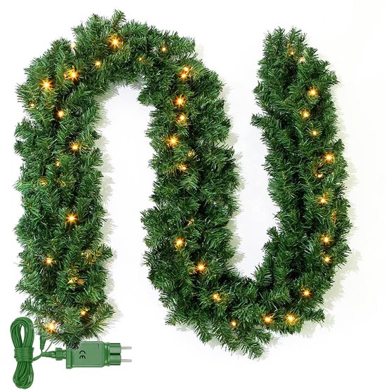 Nordlandia guirlande lumineuse - Minuterie - Décoration de Noël - 270 cm - Guirlande de Noël - Décoration de Noël - 35 LED - Prise de courant