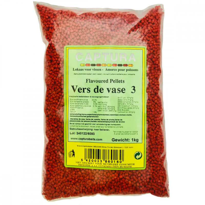 Captura Baits : granulés aromatisés - Vers de terre - 6 mm - 1 kg