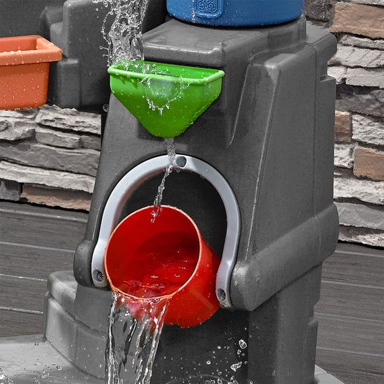Table à eau « Discovery Stone Pond » de Step2 Pump & Splash – Avec pompe à eau, seau et 10 accessoires – Table de jeux aquatiques pour tout-petits – Jouets d'extérieur à partir de 2 ans – Table d'activités aquatiques pour le jardin / l'extérieur