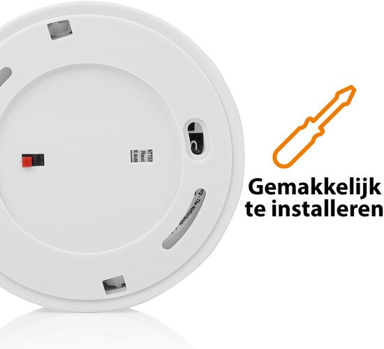 Détecteur de fumée Smartwares RM520 – Détecteur d'incendie – Pile d'une durée de vie de 10 ans – Bouton de test – 85 dB