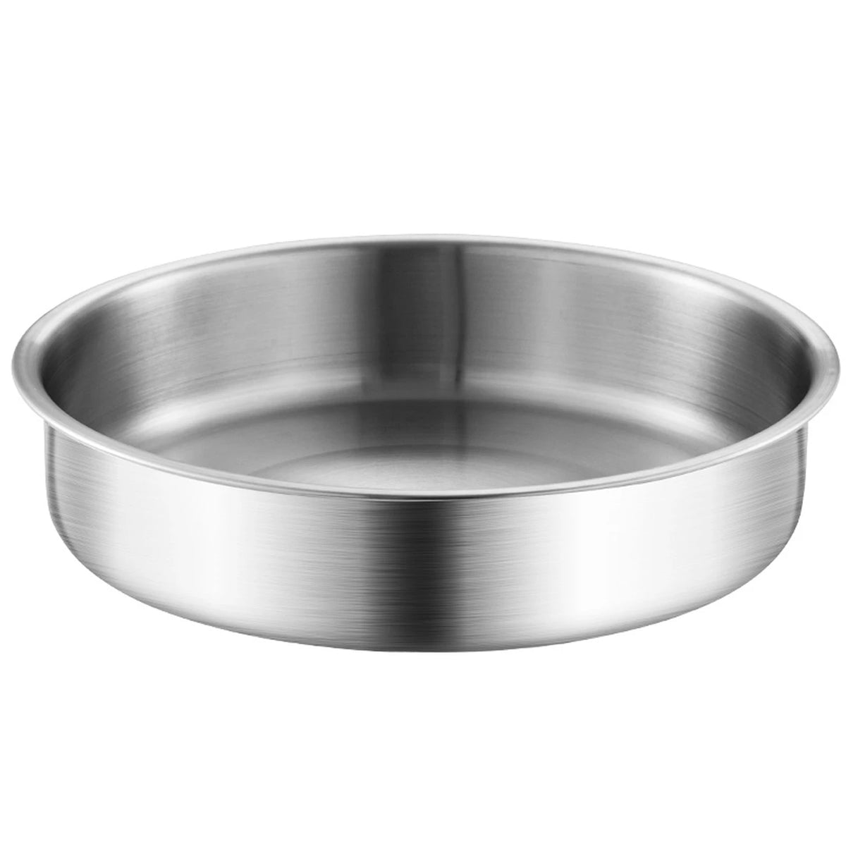 Assiette creuse Maxcook en acier inoxydable 304 - Argent - 24 cm - Incassable, compatible avec le four et l'induction