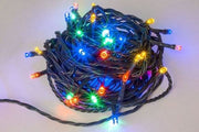Guirlande LED - 300 ampoules multicolores - Fil vert - Modulateur - 20m - 31V